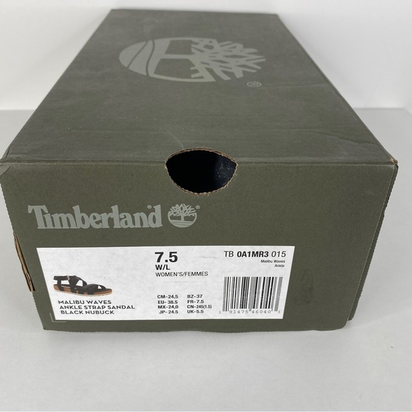 Timberland Malibu Waves Womens Ankle Strap Sandals Black Nubuck UK5.5 - Picture 6 of 6